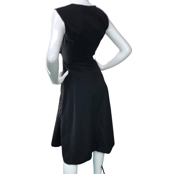 Chinchilla Womens Size 165/88A US S Dress Embroidered Floral A Line Square Neck - Picture 6 of 12